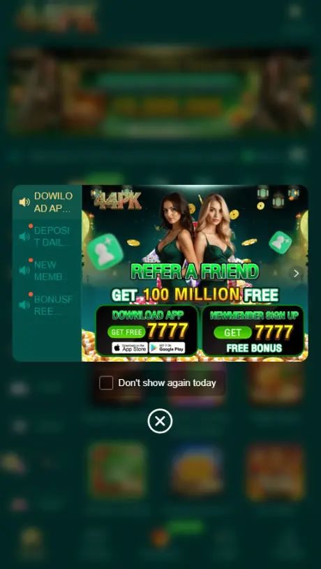 44PK Game referal Friend Bonus