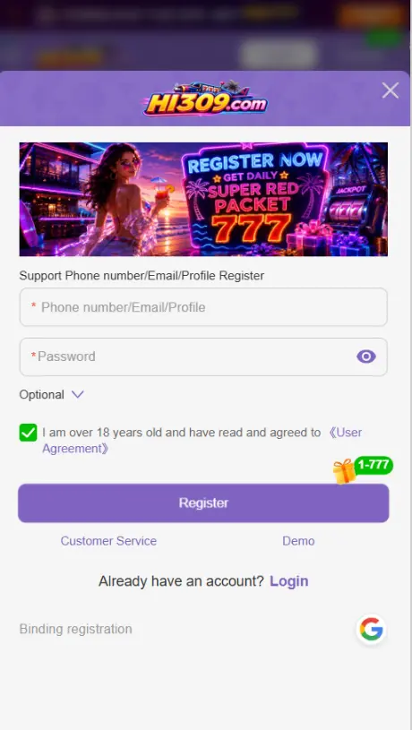 HI309 Game Login