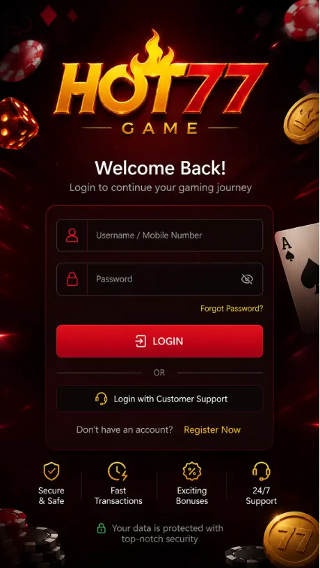 Hot77 Game Login