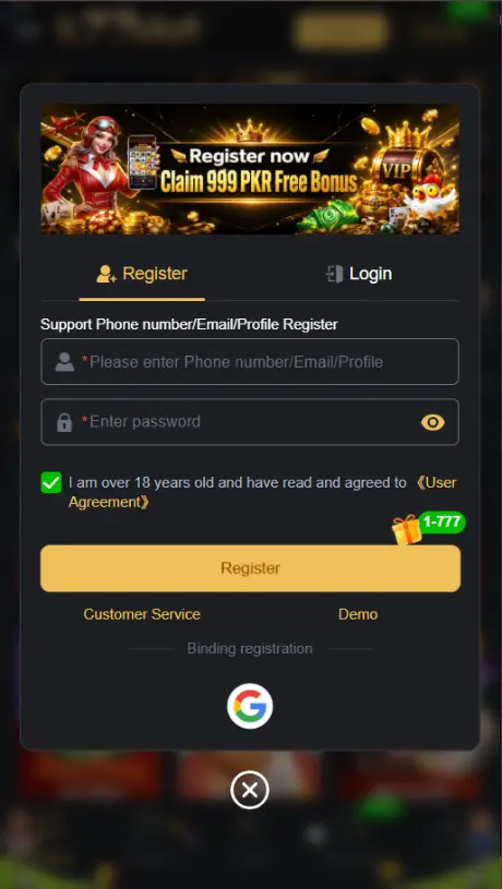 K77Slot Game Register
