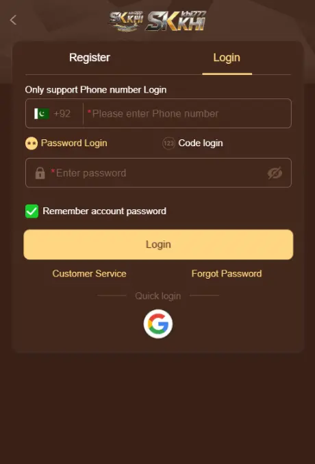 SK-KHI777 Game Login