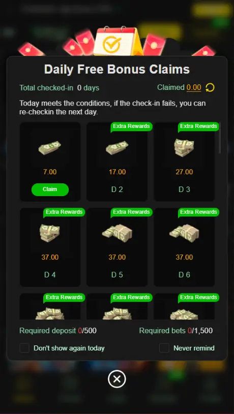 TY777 Game Free Bonus Clame