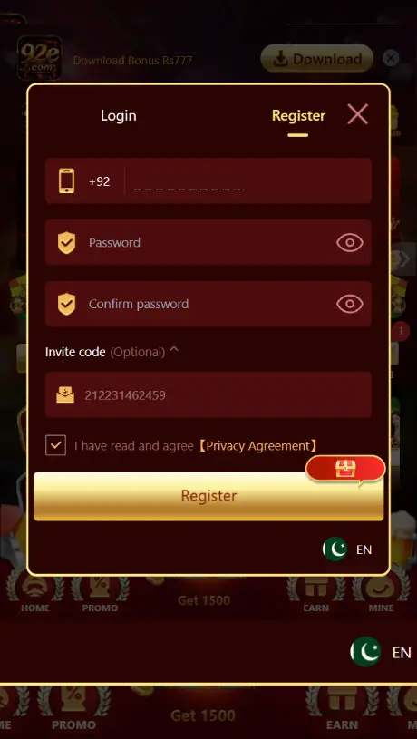 92E Game Login