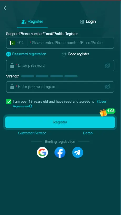 HH98 Game Login