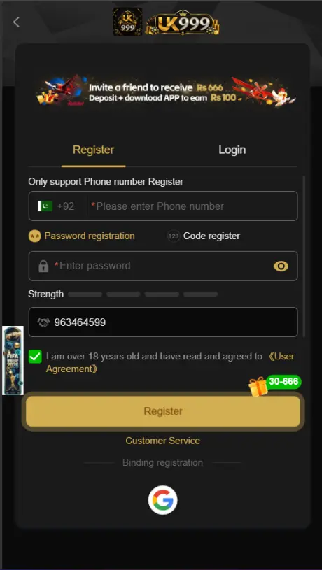 UK999 Game Login