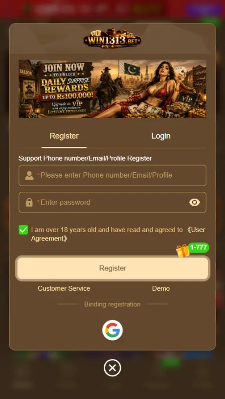 Win1313 Game Login
