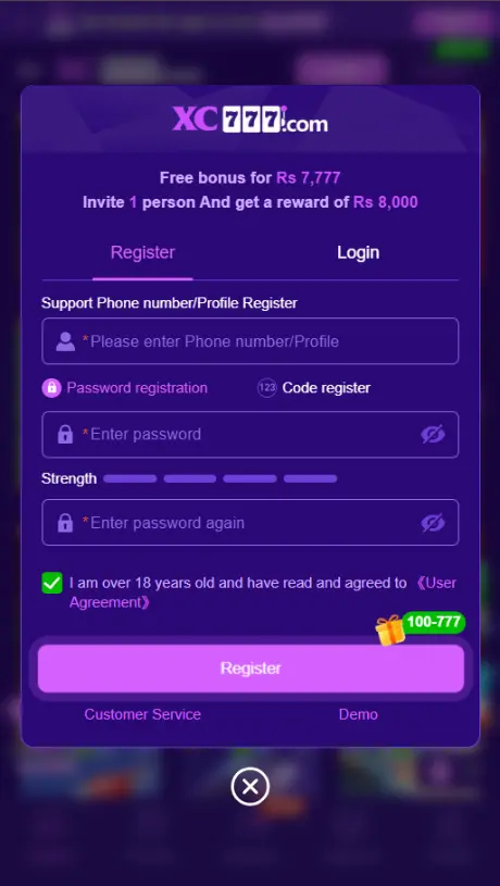 XC777 Game Login