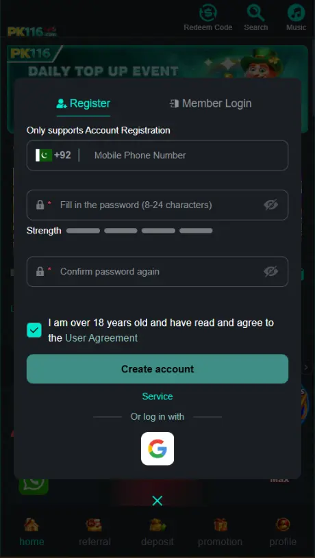 Pk116 Game Login