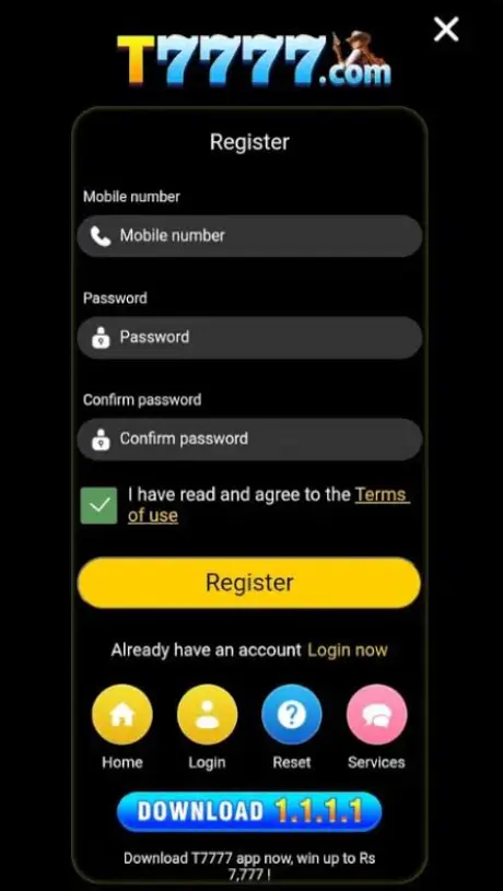 T7777 Game Login